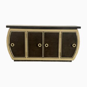 Art Deco Style Lacquered Sideboard with Rounded Sides, 1990s