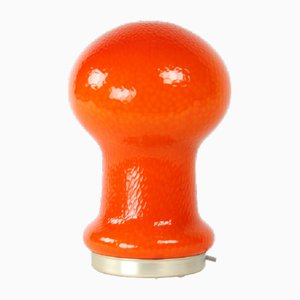 Mid-Century Tischlampe aus orangefarbenem Opalglas von Stefan Tabery für Opp Jihlava, 1960er