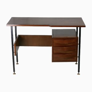 Small French Light Wooden Desk, 1950