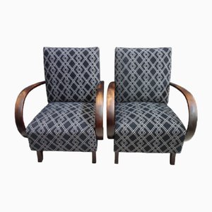 Model H227 Armchairs by Jindrich Halabala, 1940s, Set of 2