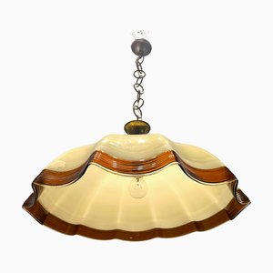 Lámpara colgante grande de cristal de Murano, años 50