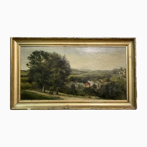 Italian Artist, Landscape, Late 19th Century, Oil on Canvas, Framed