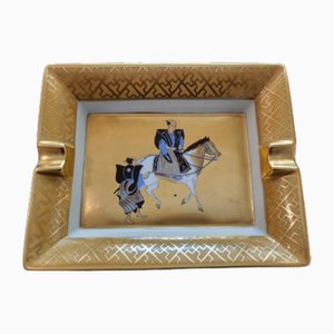Vintage Aschenbecher mit 24 Karat Gold von Hermes