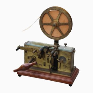Italienischer Morse Telegraph aus Messing, 1880er