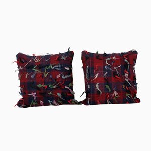 Housses de Coussin Flokati Shagy Vintage, Turquie, Set de 2