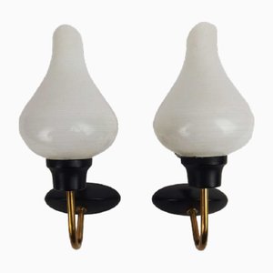 Wall Lights in Arlus Style, 1950s, Set of 2