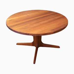 Danish Round Dining Table in Teak from Glostrup, 1960s