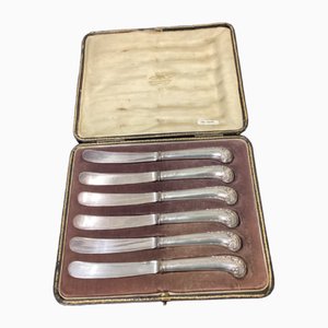 Silver Handled Pistol Grip Butter Knives, 1911