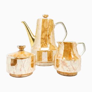 Roman Coffee Pot, Milk Jug and Sugar Bowl from Chodzież, 1970s, Set of 3