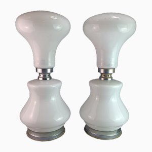 Lampade da tavolo grandi in vetro di Murano di Mazzega, anni '50, set di 2