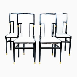 Art Nouveau Dining Chairs, 1890s, Set of 6