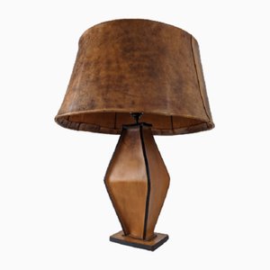 Cuero Table Lamp attributed to Jacques Adnet, 1940s