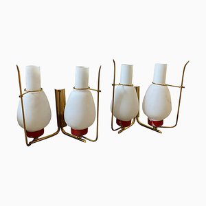 Mid-Century Modern Italian Wall Sconces in the style of Arredoluce, 1960s, Set of 2