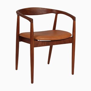 Teak and Leather Model Troja Armchair from Ikea