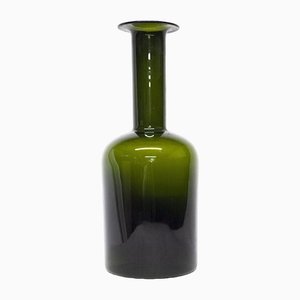 Grand Vase Vert par Otto Brauer pour Holmegaard, 1960s