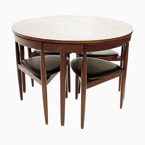 Mid-Century Modern Dining Table and Chairs by Hans Olsen for Røjle, Set of 5