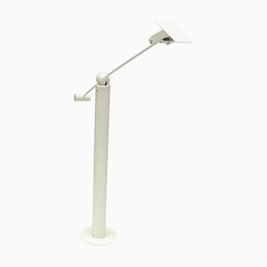 White Floor Lamp from Swiss Baltensweiler, 1960s