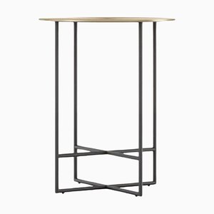Tall Inside Side Table with Metal Top by Domkapa