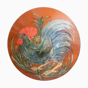 Traditional Ceramic Hand Painted Plate by Catalan Artist Diaz Costa, 1960s