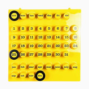 Postmodern Italian Wall Perpetual Calendar by Della Beffa for Ring a Date, 2000s