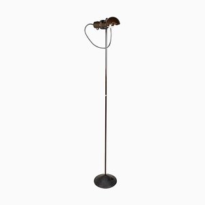 Lámpara de pie italiana moderna ajustable de metal marrón de Tronconi, años 70
