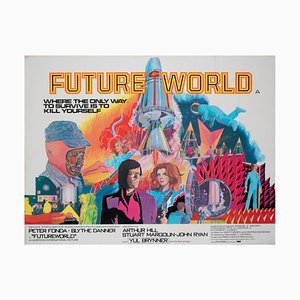 Póster de película Quad Film de Futureworld UK, 1976