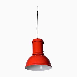 Rote italienische Mid-Century Lampara Deckenlampe von Fontana Arte, 1965