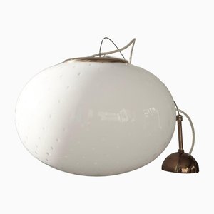 Lampada da soffitto Veluce vintage in vetro di Murano bianco