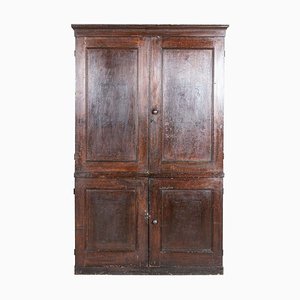 19th Century English Pine Painted Housekeepers Cupboard, 1870s