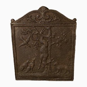 Fireplace Plate with Hunting Dogs and Deer Decor
