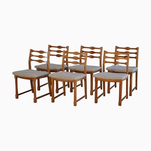 Stühle aus Lammwolle von Henning Kjærnulf, 1950er, 6er Set