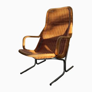 Vintage Rattan Lounge Chair by Dirk Van Sliedrecht