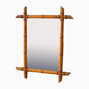 Miroir Antique en Faux Bambou