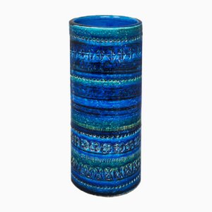 Vase Collection Rimini Bleu par Aldo Londi pour Bitossi, 1960s