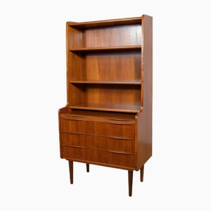 Mid-Century Teak Shelf with Pull-Out Top, 1970s