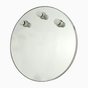 White Round Mirror with Lights from Gedy, 1970s