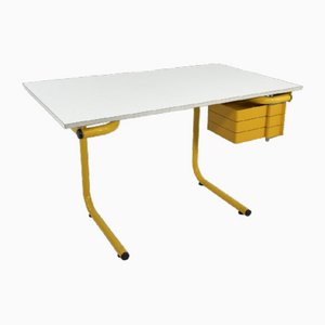 Yellow Drafting Table/Desk by Joe Colombo for Bieffeplast, 1970s