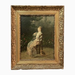 George Lance, Seated Figure, 19th Century, Oil on Canvas