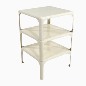 White Demetrio 45 Stacking Side Tables by Vico Magistretti for Artemide, 1970s, Set of 3