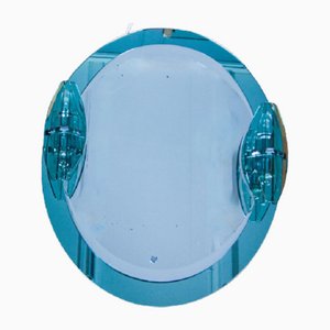 Murano Illuminated Wall Mirror with 2 Lamps attributed to Veca, 1960s