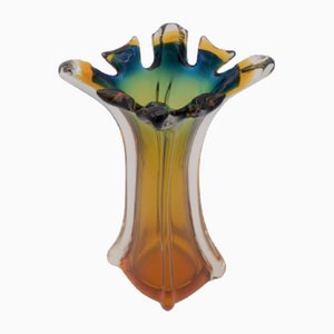 Italian Multi-Colored Murano Glass Vase, 1950s