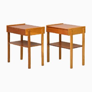 Bedside Tables with Drawers from AB Carlström, 1950s, Set of 2