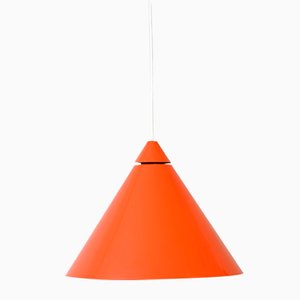 Scandinavian Orange Suspension Lamp, 1960s