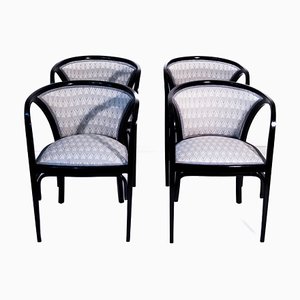 Art Nouveau Armchairs by Marcel Kammerer for Thonet, 1890s, Set of 4