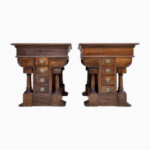 Comodini antichi intagliati, Francia, 1900, set di 2