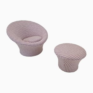 Mushroom Sessel & Fußhocker von Pierre Paulin für Artifort, 1960er, 2er Set
