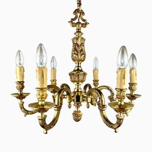 Lustre Vintage en Bronze de Style Empire