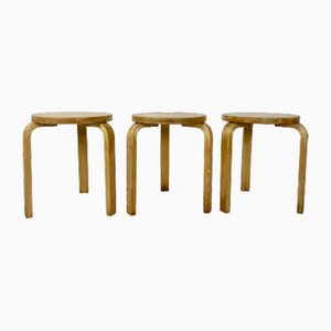 Vintage Stools by Alvar Aalto for Finmar, 1930s, Set of 3