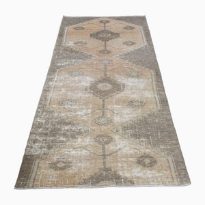 Tapis de Couloir Oushak Vintage en Laine, Turquie