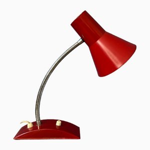 Lampe de Bureau Space Age Vintage Flexible Rouge